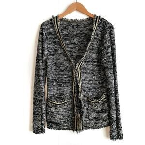 Chic Black and Gray Women's Sweater